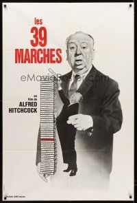 3m231 39 STEPS French 31x47 R70s great huge image of Alfred Hitchcock stacking his own movies!