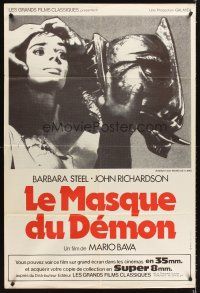 3m233 BLACK SUNDAY French 31x47 R79 Mario Bava, different image of Barbara Steel & demon mask!