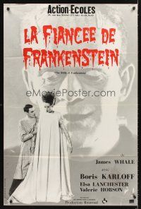 3m236 BRIDE OF FRANKENSTEIN French 31x47 R90 Boris Karloff as the monster, Elsa Lanchester, Clive!