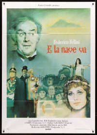 3m089 AND THE SHIP SAILS ON Italian 1p '83 Federico Fellini's E la nave va, cool artwork!