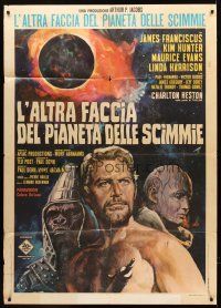 3m093 BENEATH THE PLANET OF THE APES Italian 1p '70 cool completely different art of Franciscus!