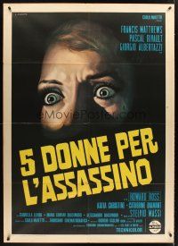 3m114 FIVE WOMEN FOR THE KILLER Italian 1p '74 5 Donne Per L'Assassino, cool art by Luca Crovato!