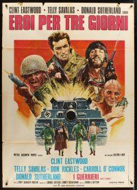 3m144 KELLY'S HEROES Italian 1p R70s Clint Eastwood, Telly Savalas, Don Rickles, Donald Sutherland