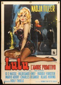 3m161 LULU Italian 1p '62 best full-length art of sexy barely-dressed Nadja Tiller!