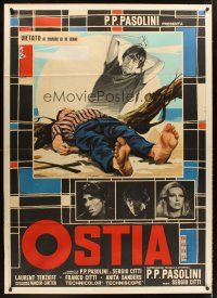 3m176 OSTIA Italian 1p '70 written by Pier Paolo Pasolini, brothers in love with same girl!