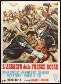 3m192 SLAUGHTER TRAIL Italian 1p R64 Brian Donlevy, Gig Young, different art by Sandro Symeoni!