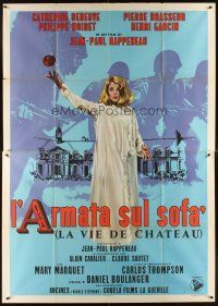 3m059 MATTER OF RESISTANCE Italian 2p '67 La Vie de Chateau, different art of Catherine Deneuve!