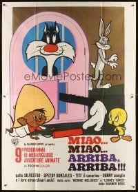 3m062 MIAO MIAO ARRIBA ARRIBA Italian 2p '66 Bugs Bunny, Sylvester, Speedy Gonzalez, Tweety
