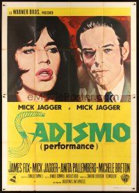 3m071 PERFORMANCE Italian 2p '71 Nicolas Roeg, art of Mick Jagger & James Fox by Nistri!