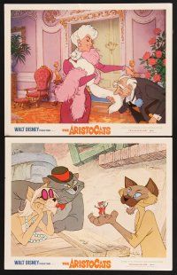 3p596 ARISTOCATS 2 LCs R73 Walt Disney feline jazz musical cartoon, great colorful images!