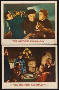 3p631 BROTHERS KARAMAZOV 2 LCs '58 William Shatner, Basehart, Yul Brynner, sexy Maria Schell!