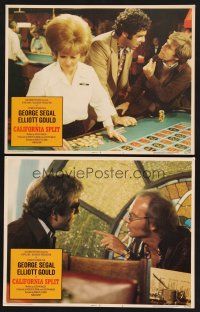 3p638 CALIFORNIA SPLIT 2 LCs '74 Robert Altman, George Segal & Elliott Gould as pro poker players!
