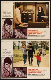 3p645 CHANGE OF HABIT 2 LCs '69 Dr. Elvis Presley, pretty Mary Tyler Moore as nun!