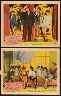 3p656 COVER GIRL 2 LCs '44 sexiest Rita Hayworth dancing on stage with three girls & Phil Silvers!