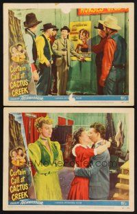3p660 CURTAIN CALL AT CACTUS CREEK 2 LCs '50 Eve Arden watching Gale Storm kiss Donald O'Connor!