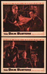 3p662 DAM BUSTERS 2 LCs '55 Michael Redgrave & Richard Todd in WWII action!
