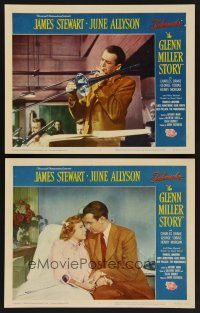 3p720 GLENN MILLER STORY 2 LCs R60 James Stewart in the title role with June Allyson!