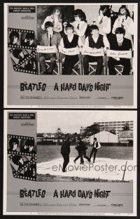 3p734 HARD DAY'S NIGHT 2 LCs R82 great images of The Beatles, rock & roll classic!