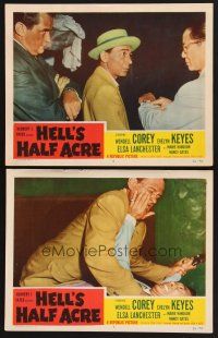 3p742 HELL'S HALF ACRE 2 LCs '54 action images of Wendell Corey & Keye Luke in Hawaii!