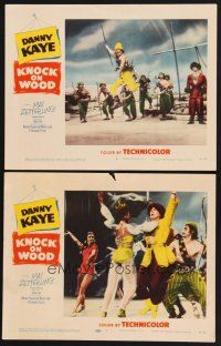 3p784 KNOCK ON WOOD 2 LCs '54 great images of Danny Kaye in wacky dance numbers!