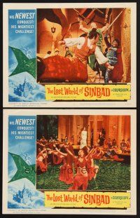 3p793 LOST WORLD OF SINBAD 2 LCs '65 Toho, sexy dancers, cool fantasy images!