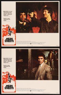 3p809 MEAN STREETS 2 LCs '73 Robert De Niro w/gun, Harvey Keitel, Martin Scorsese directed!