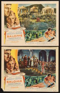 3p866 SALOME 2 LCs '53 Charles Laughton as King, Rita Hayworth, Stewart Granger!