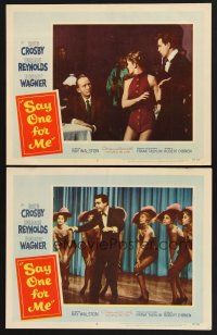 3p870 SAY ONE FOR ME 2 LCs '59 Bing Crosby, sexy Debbie Reynolds & Robert Wagner sing and dance!