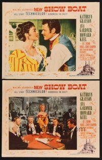3p891 SHOW BOAT 2 LCs '51 extreme close up of sexy Ava Gardner & Robert Sterling!