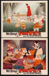 3p904 SNOW WHITE & THE SEVEN DWARFS 2 LCs R67 Walt Disney animated cartoon fantasy classic!