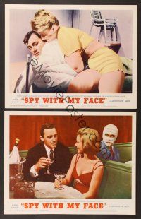 3p920 SPY WITH MY FACE 2 LCs '66 Robert Vaughn, Sharon Farrell, Donna Michele, Man from UNCLE!
