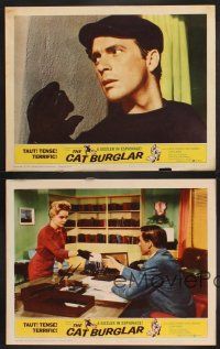 3p107 CAT BURGLAR 4 LCs '61 Jack Hogan, June Kenney, spy thriller action!