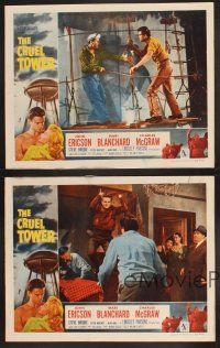 3p116 CRUEL TOWER 4 LCs '56 the higher they climb, the closer they get to terror!