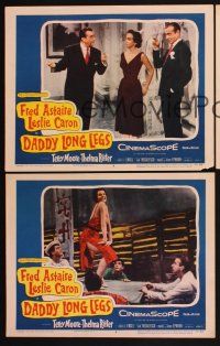 3p348 DADDY LONG LEGS 3 LCs '55 Fred Astaire, sexy Leslie Caron dances on table!