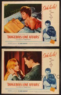 3p119 DANGEROUS LOVE AFFAIRS 4 LCs '62 Les Liaisons Dangereuses, Jeanne Moreau, Annette Vadim!