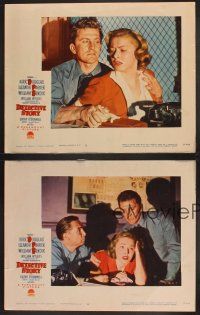 3p121 DETECTIVE STORY 4 LCs '51 Kirk Douglas & Horace McMahon, sexy Eleanor Parker!