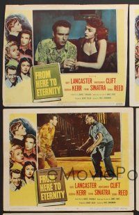 3p060 FROM HERE TO ETERNITY 5 LCs '53 Burt Lancaster, Kerr, Sinatra, Donna Reed, Montgomery Clift!