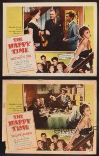 3p154 HAPPY TIME 4 LCs '52 Charles Boyer, Louis Jourdan, sexy Marsha Hunt!