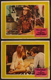 3p168 I LOVE YOU, ALICE B. TOKLAS 4 LCs '68 Peter Sellers gets turned-on, Leigh Taylor-Young!