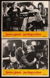 3p419 LAST TANGO IN PARIS 3 LCs '73 images of Marlon Brando & Maria Schneider, Bernardo Bertolucci!