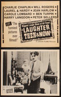 3p186 LAUGHTER THEN & NOW 4 LCs R62 comedy documentary, Chaplin, Laurel & Hardy, Langdon