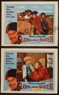 3p427 LONG JOHN SILVER 3 LCs '54 Kit Taylor & Robert Newton as most colorful pirate of all time!