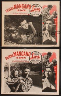3p431 LURE OF THE SILA 3 LCs '54 sexy Silvana Mangano is more alluring and dangerous than ever!
