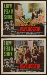 3p472 PSYCHOPATH 3 LCs '66 Robert Bloch, Patrick Wymark, Margaret Johnston, creepy horror!