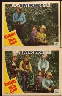 3p053 RAIDERS OF RED GAP 6 LCs '43 Robert Livingston as The Lone Rider, Myrna Dell, Fuzzy St. John!