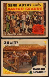 3p032 RANCHO GRANDE 8 LCs '40 Gene Autry & three pretty girls standing by roulette table!