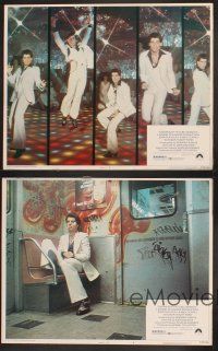 3p248 SATURDAY NIGHT FEVER 4 R-rated LCs '77 best montage image of disco dancer John Travolta!