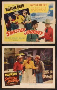 3p037 SINISTER JOURNEY 8 LCs '48 William Boyd as Hopalong Cassidy, cool western action images!