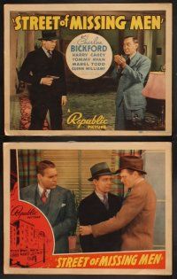 3p038 STREET OF MISSING MEN 8 LCs '39 Charles Bickford, Harry Carey, sexy Mabel Todd!!