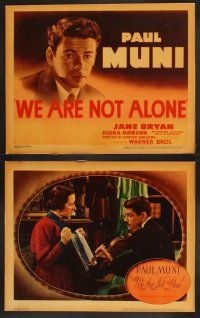 3p043 WE ARE NOT ALONE 8 LCs '39 great images of Paul Muni, from the novel by James Hilton!